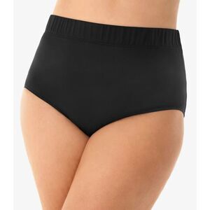 NWT Black Plus Sz 24 Lined Slimming Tummy Control Basic Swim Briefs MIRACLESUIT